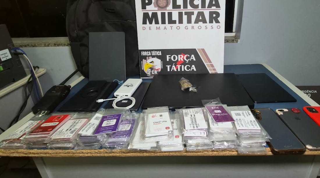 Trio é preso pela Força Tática após furto de eletrônicos em veículo na região do Jardim Maringá, em Sinop
