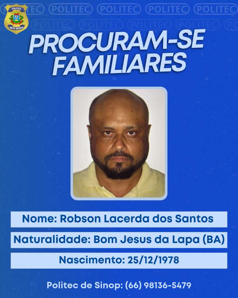 Politec busca familiares de vítima de acidente fatal na BR-163, em Mato Grosso
