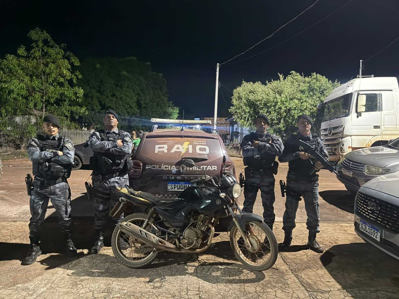 Motocicleta com registro de furto é recuperada pelo RAIO após fuga em Marcelândia