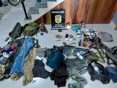 Policiais trocam tiros com suspeitos de roubar garimpo e encontram acampamento na mata em Apiacás